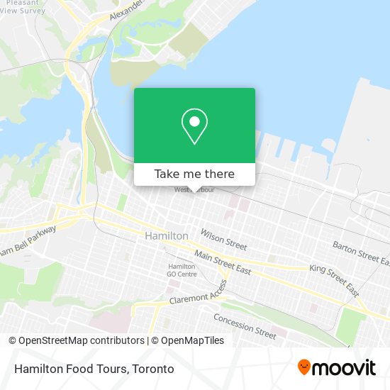 Hamilton Food Tours map