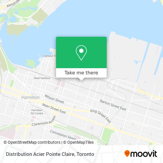 Distribution Acier Pointe Claire map