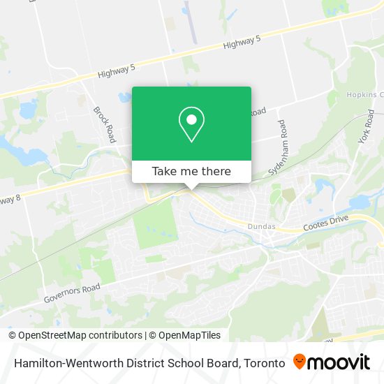 Hamilton-Wentworth District School Board map