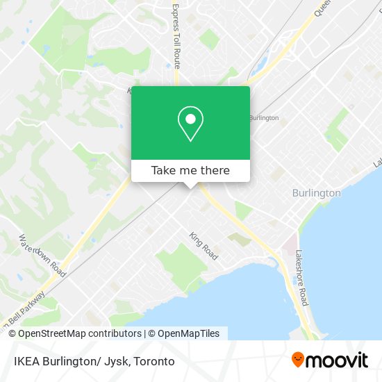 IKEA Burlington/ Jysk map