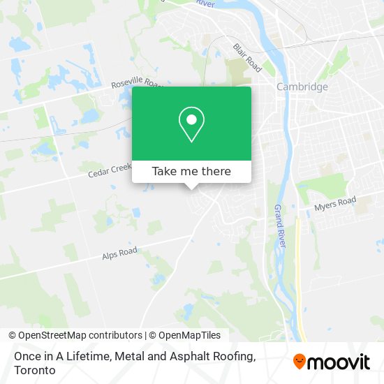 Once in A Lifetime, Metal and Asphalt Roofing map