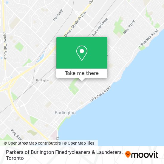 Parkers of Burlington Finedrycleaners & Launderers map