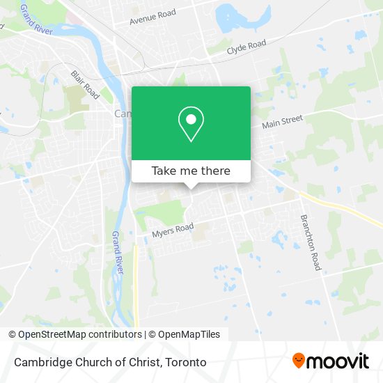 Cambridge Church of Christ map