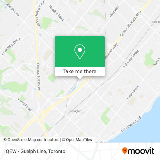 QEW - Guelph Line map