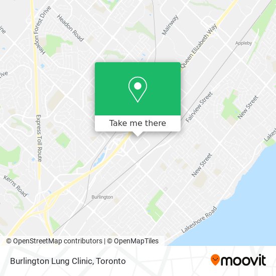 Burlington Lung Clinic map