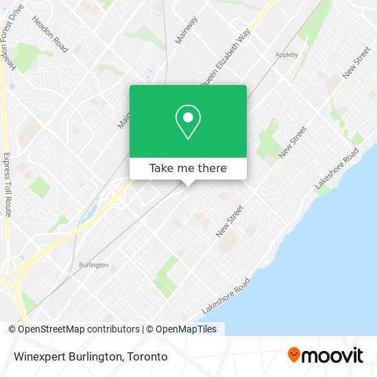 Winexpert Burlington map