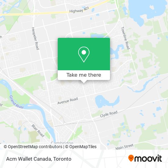 Acm Wallet Canada map