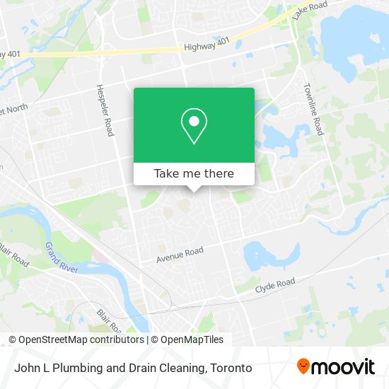 John L Plumbing and Drain Cleaning map