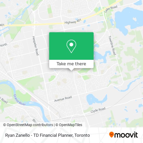 Ryan Zanello - TD Financial Planner map