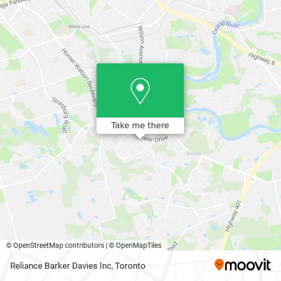 Reliance Barker Davies Inc map