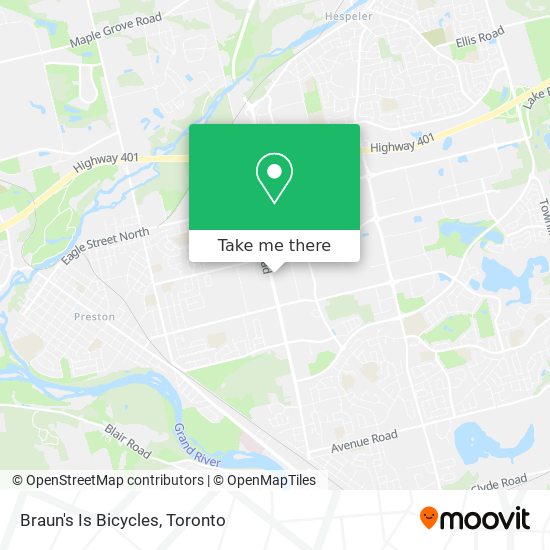 Braun's Is Bicycles map