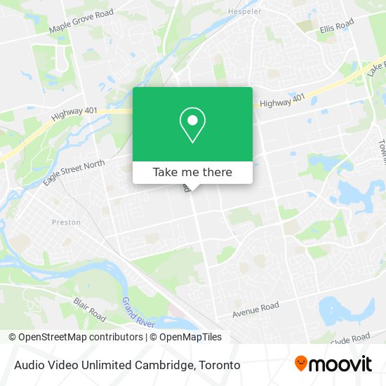 Audio Video Unlimited Cambridge map