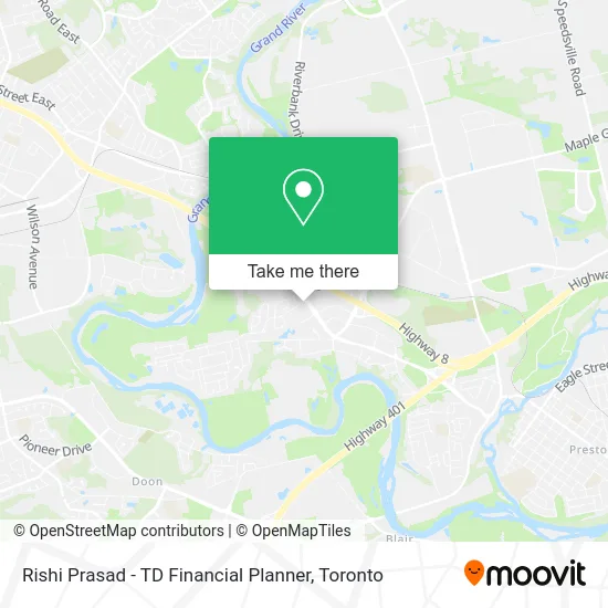Rishi Prasad - TD Financial Planner map