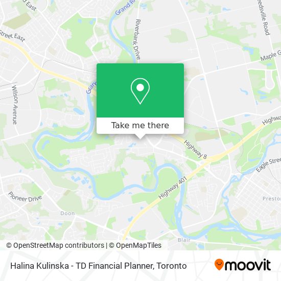 Halina Kulinska - TD Financial Planner map