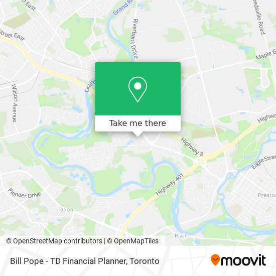 Bill Pope - TD Financial Planner map