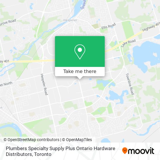 Plumbers Specialty Supply Plus Ontario Hardware Distributors map