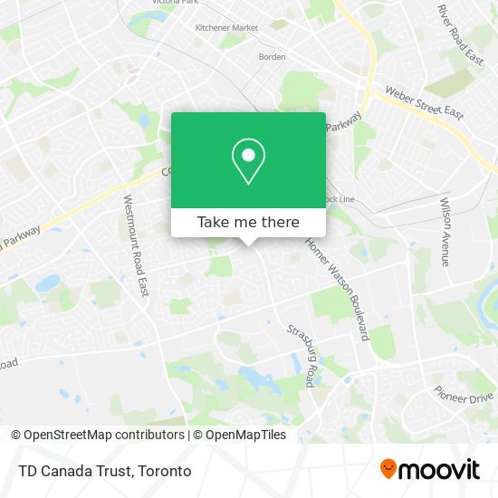 TD Canada Trust map