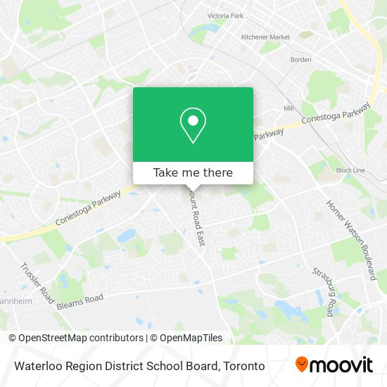 Waterloo Region District School Board map