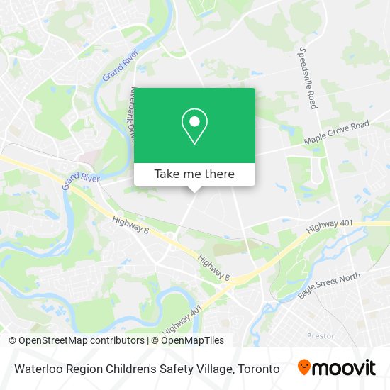 Waterloo Region Children's Safety Village map