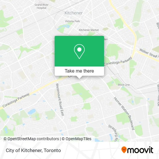 City of Kitchener map