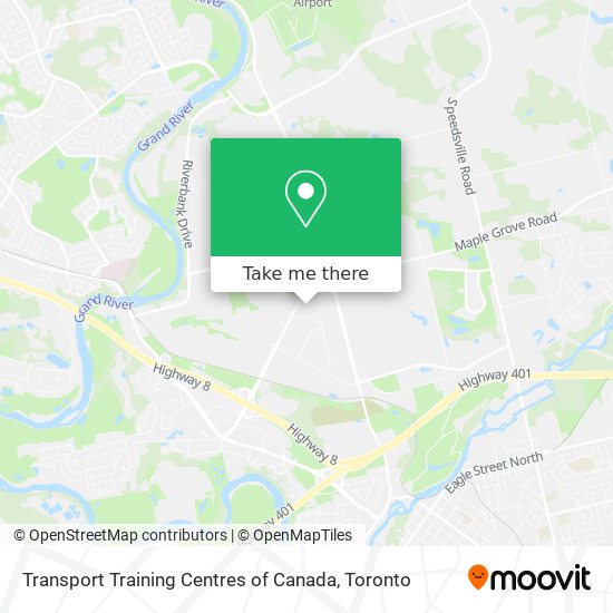 Transport Training Centres of Canada map
