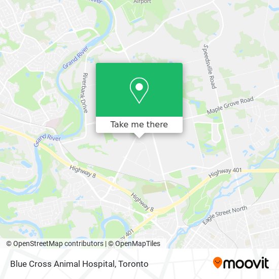 Blue Cross Animal Hospital map