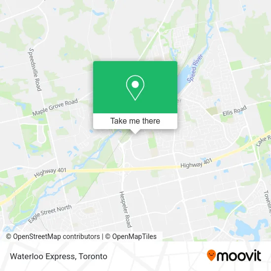 Waterloo Express map
