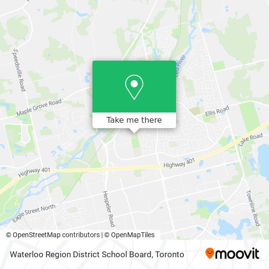 Waterloo Region District School Board map