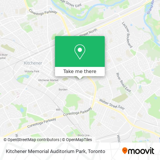 Kitchener Memorial Auditorium Park plan