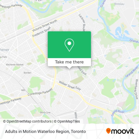 Adults in Motion Waterloo Region map