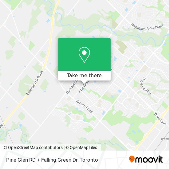 Pine Glen RD + Falling Green Dr map