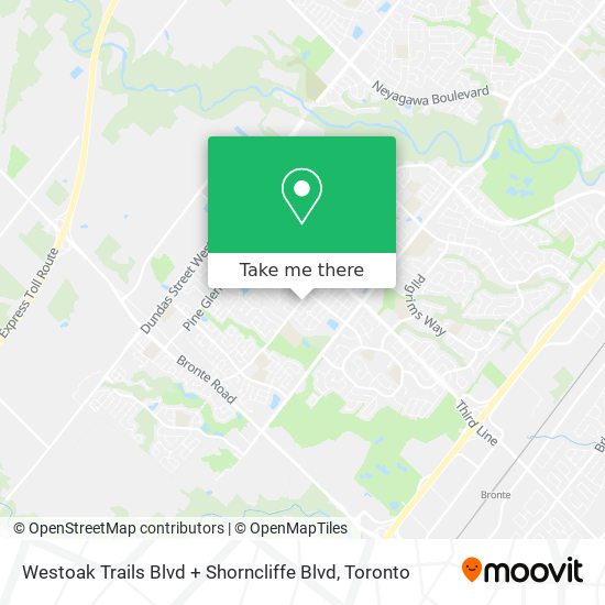 Westoak Trails Blvd + Shorncliffe Blvd map