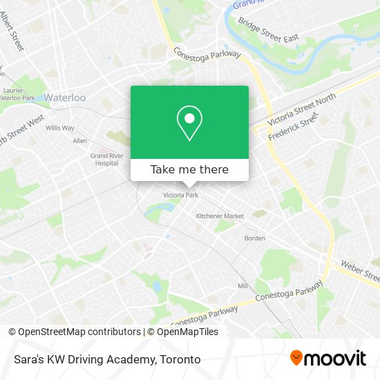 Sara's KW Driving Academy map