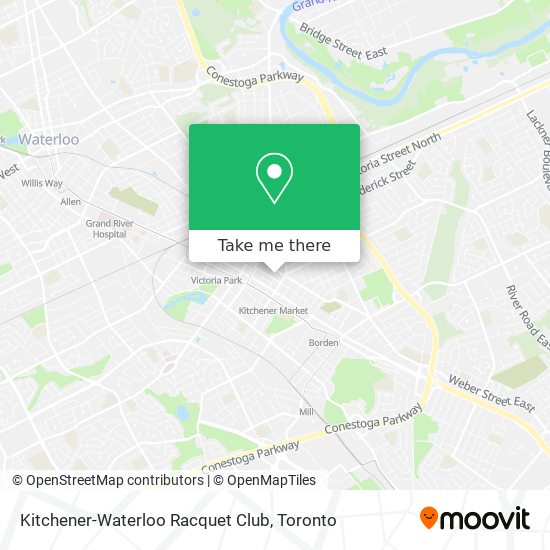 Kitchener-Waterloo Racquet Club map