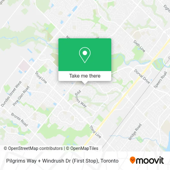 Pilgrims Way + Windrush Dr (First Stop) map