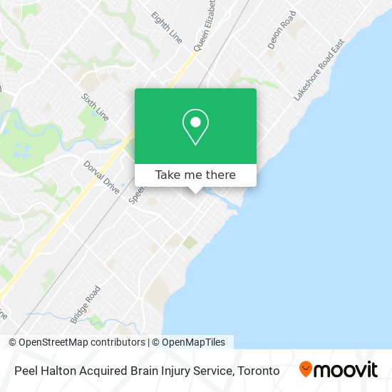 Peel Halton Acquired Brain Injury Service map