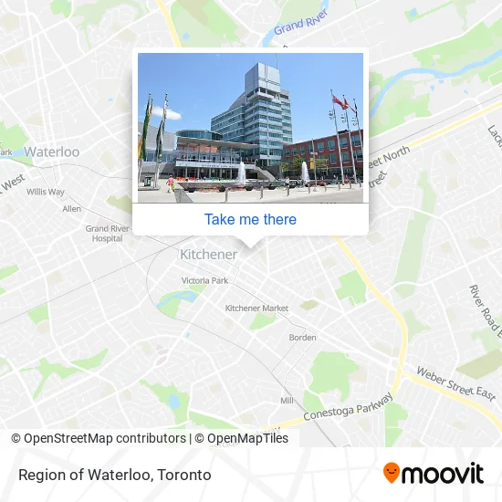 Region of Waterloo map