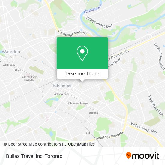 Bullas Travel Inc map