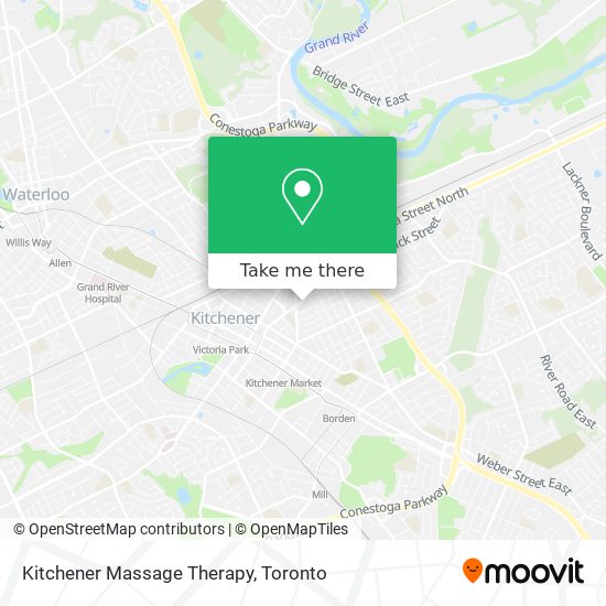 Kitchener Massage Therapy map