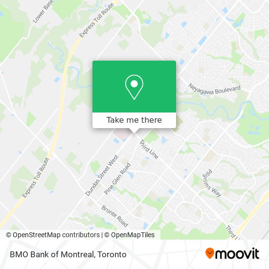 BMO Bank of Montreal map