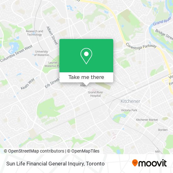 Sun Life Financial General Inquiry map