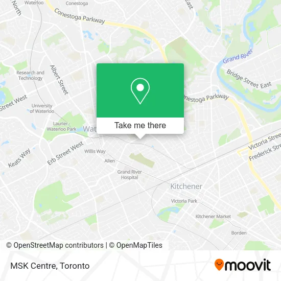 MSK Centre map