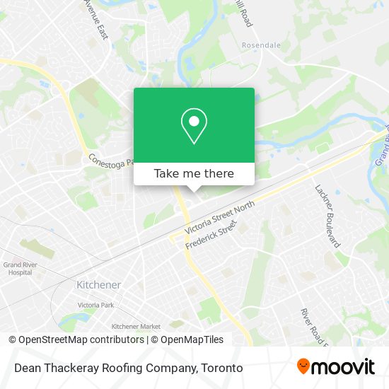 Dean Thackeray Roofing Company map