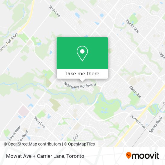 Mowat Ave + Carrier Lane map