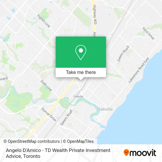 Angelo D'Amico - TD Wealth Private Investment Advice map