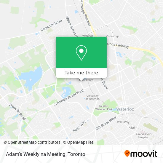 Adam's Weekly na Meeting map