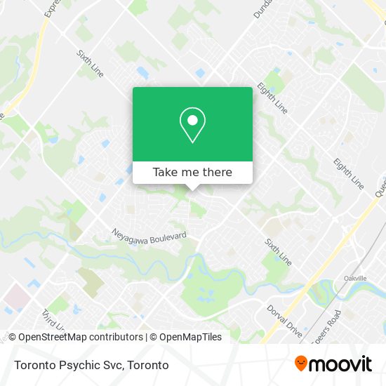 Toronto Psychic Svc map