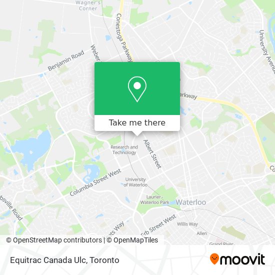 Equitrac Canada Ulc map