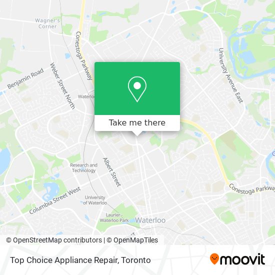 Top Choice Appliance Repair map