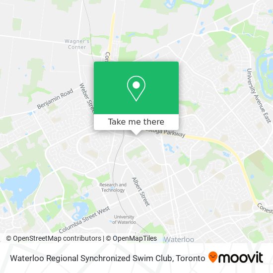 Waterloo Regional Synchronized Swim Club map